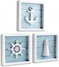 Wooden Beach Bathroom Decor