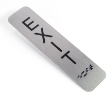 Exit Wayfinding Signage Braille Sign for Building