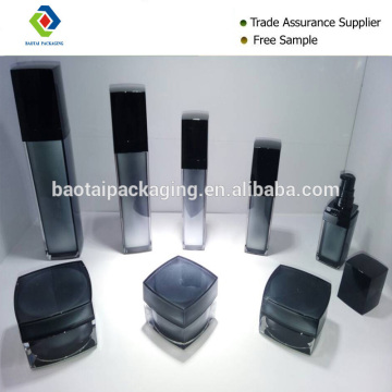 spray square shape wholesales acrylic cosmetic plastic bottle and jar