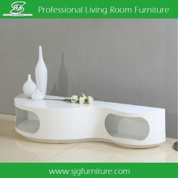 Modern Corner TV Cabinet White MDF TV Table