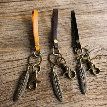 Custom Personalized Cowhide Leather Key Chains