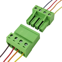 High current plug in solderless butt wire to wire male and female terminal block pith 7.62MM