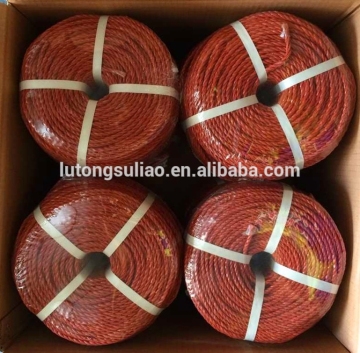 3PLY orange tree rope, pp splitfilm twisted rope