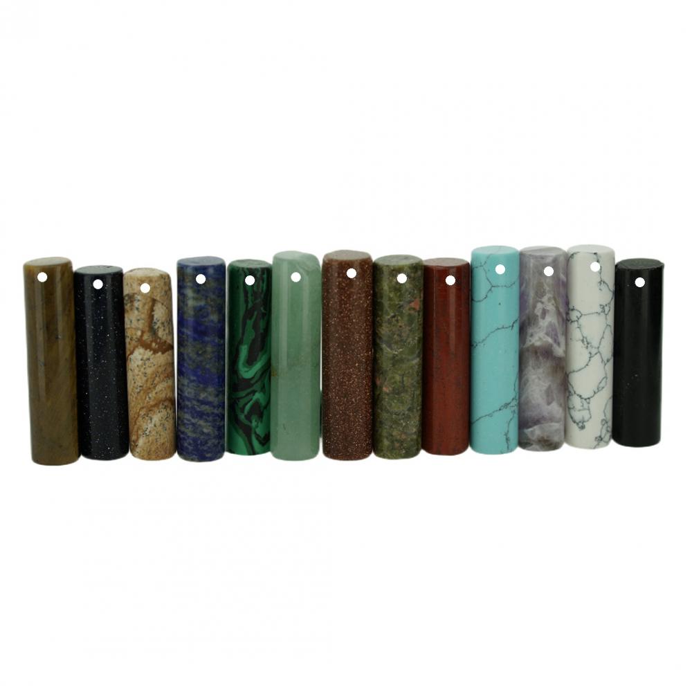 Columna de piedra preciosa colgante de 10x40 mm para hacer joyas