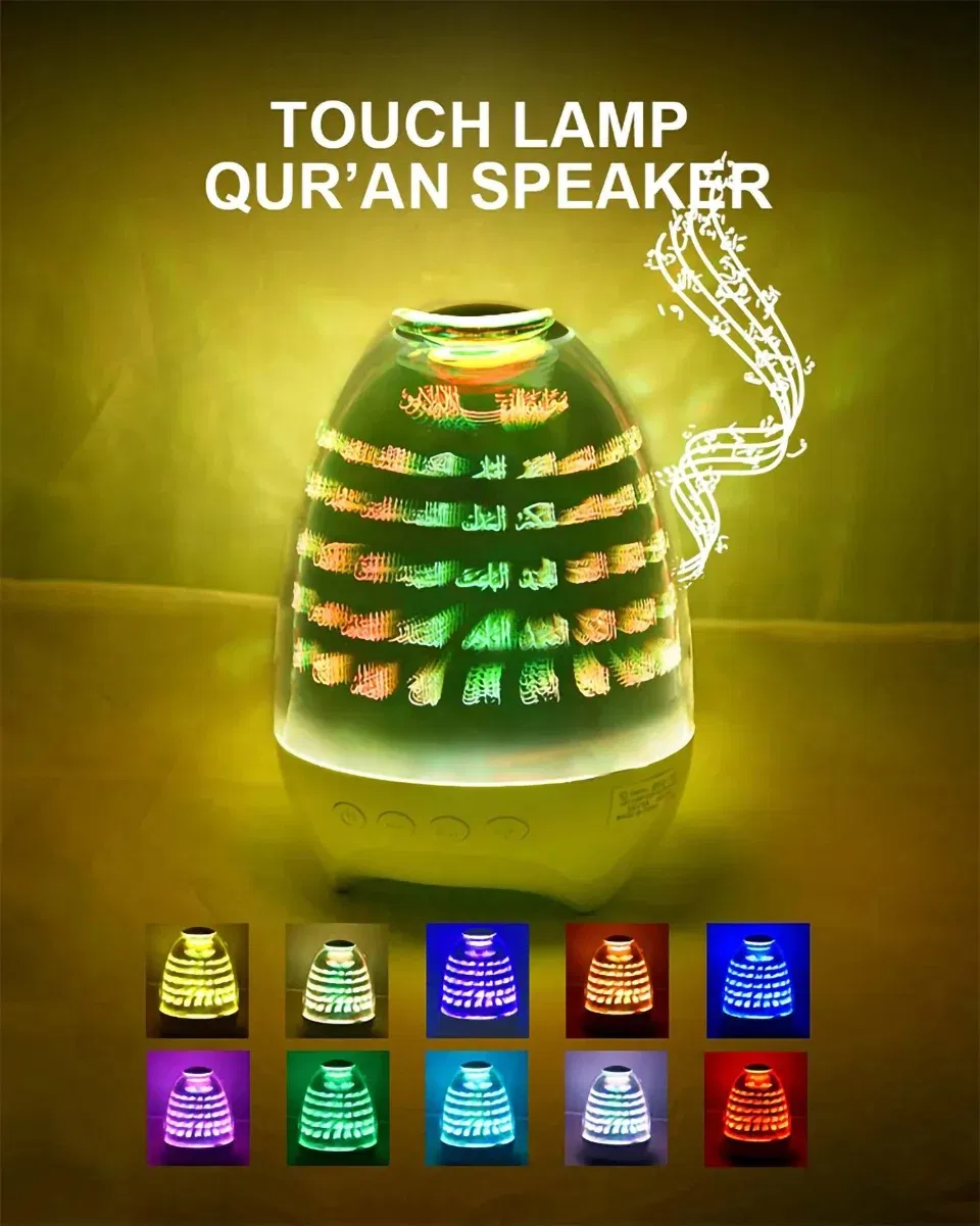 Muslim-Friendly Bluetooth Speaker with Quran and Soothing Night Light