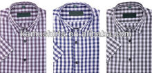 Short sleeve checked/plaid shirts for man