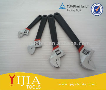 Yijia dipped handle adjustable wrench,adjustable wrench,dipped handle