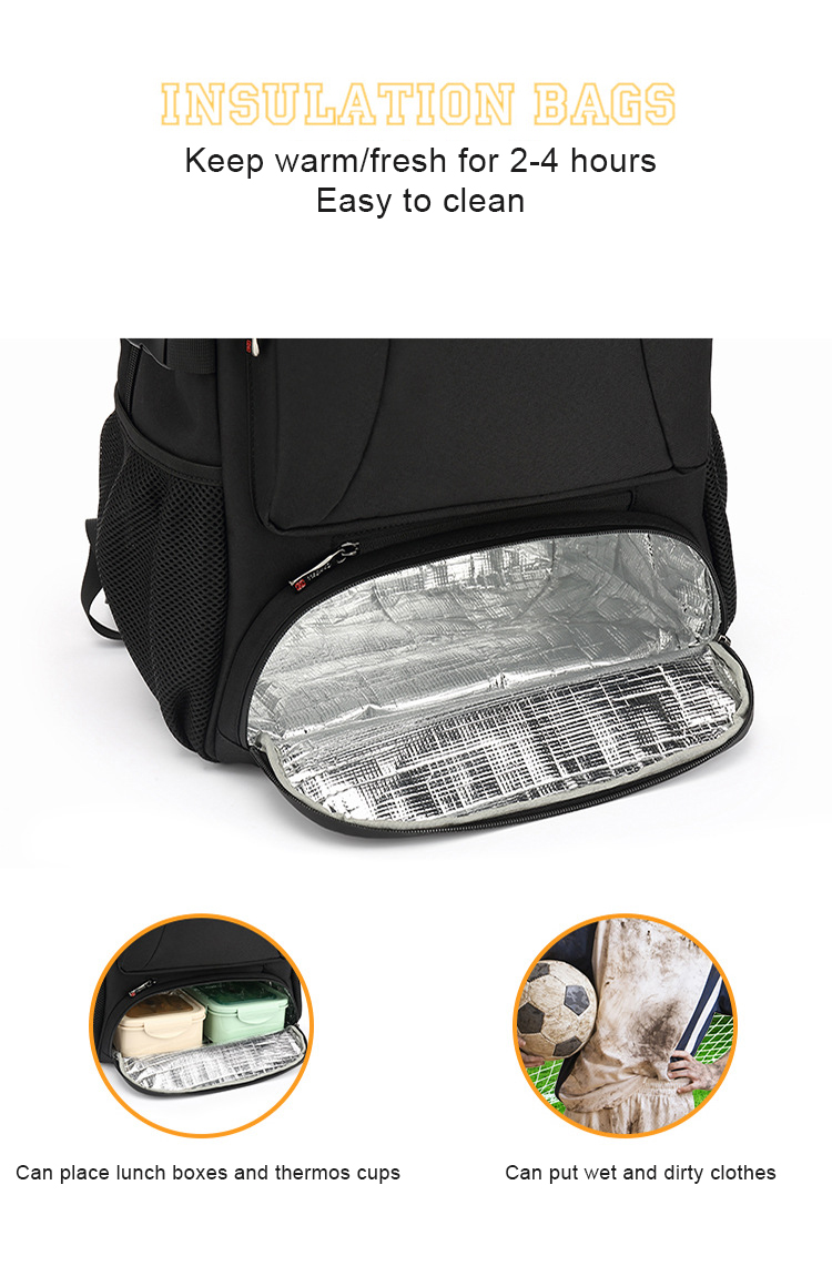 High Capacity Stylish travel Multi-function Waterproof Gym Sport Cooler Backpacks Computer Laptop Bag Backpack with USB Charger