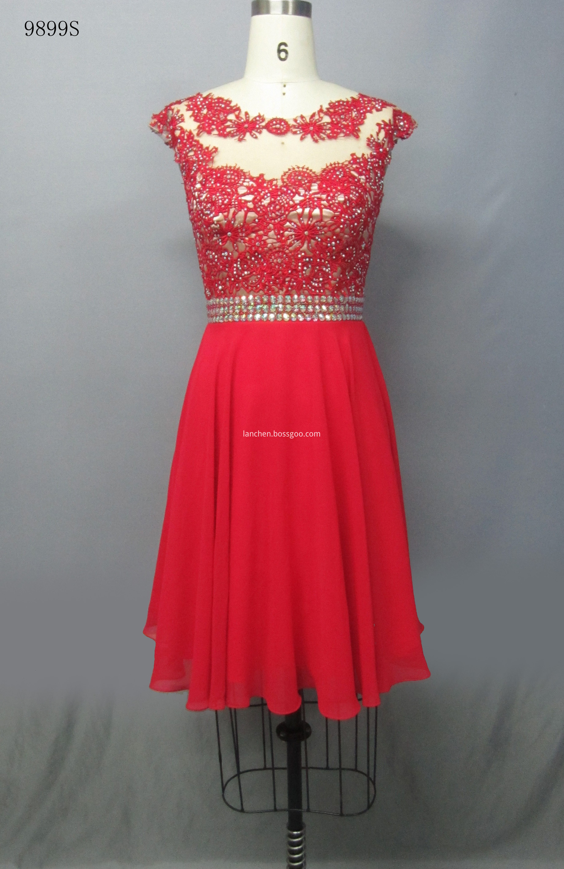 Evening Sleeve Dress RED