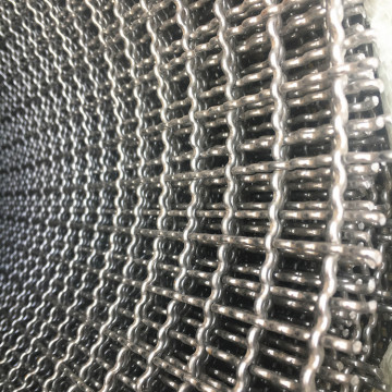 304 Rectangular Square Hole Stainless Steel Decorative Crimped Wire Mesh Screen