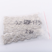 Iron On Garment Rhinestone Rhinestone Trim Applique, Bead Lace Trim With Pearl