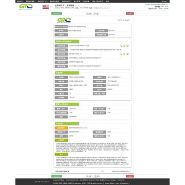 Muestra de datos de importación de resinas de curado de EE. UU.