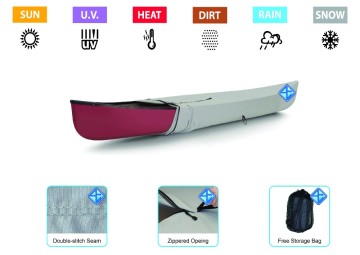 Gray/Blue/Burgundy canoe waterproof canoe covers