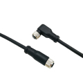 Cable del sensor de conector de 4pin de ángulo recto personalizado M8/12