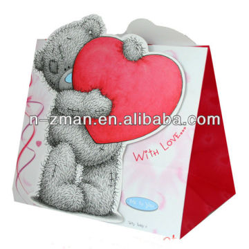 Printed Glossy Paper Bag,Glossy Paper Bag,Toy Bear Paper Bag