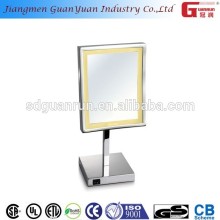 table top square illuminated single side table mirror