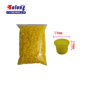 Solong Tattoo medium Size 1000 pcs Tattoo Ink Cups Plastic Caps hot clear plastic tattoo ink cup