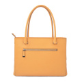 Shopper da donna in pelle gialla