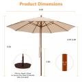 Outlead 9.5 kaki Pulley Lift Round Patio Umbrella