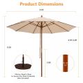 Outerlead 9.5 FT Pulley Lift Round Patio Umbrella