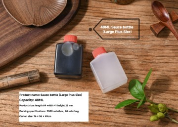 48ml Disposable Soy Sauce Bottle with Red Lid