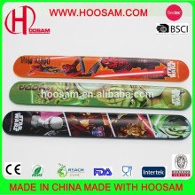 custom cheap reflective silicone slap bracelets wholesale
