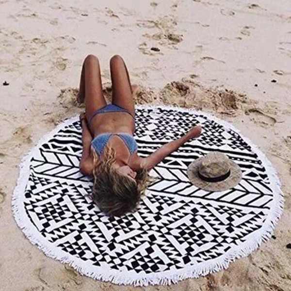 full color printed beach towel