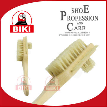 High quality three sides white bristle shoe brush