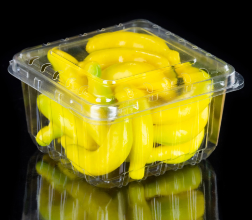 Cajas de embalaje de frutas con ventilaciones.
