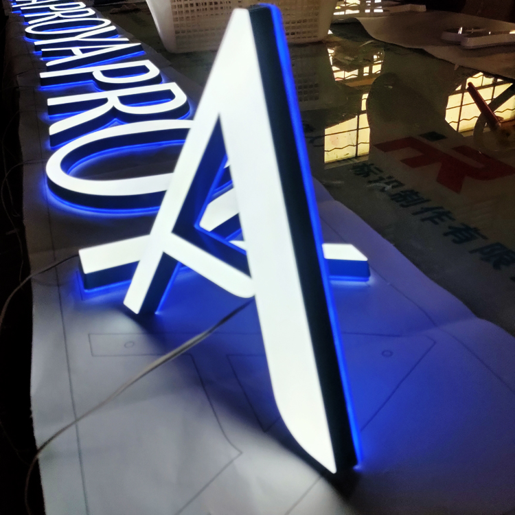 Wall Mounted Acrylic Frontlit 3D Letter Sign Illuminated Channel Led Sign Logo