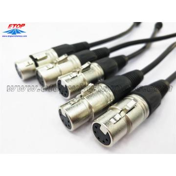 Conector de audio de micrófono hembra XLR de 5 pines