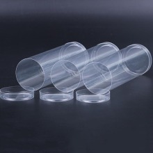 注文の小さなプラスチック透明な円柱包装
