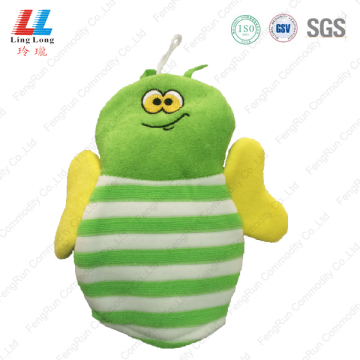 Green style bee children bath gloves