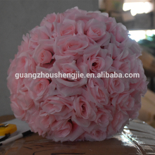 Artificial indoor flower ball / kissing ball pink rose balls wedding