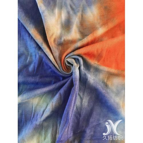 Rayon Spandex Fabric Knit met Tie Dye