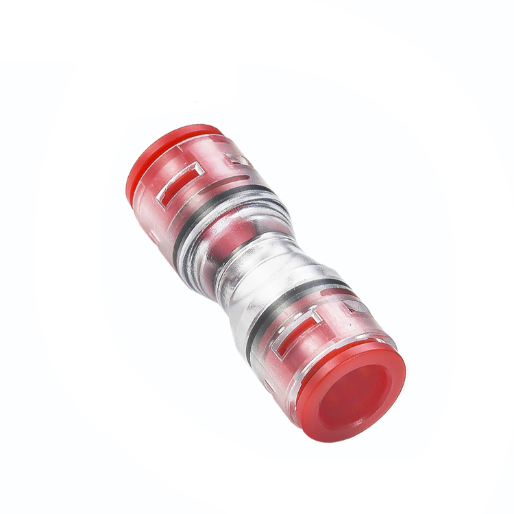 Clear body Fiber Optic Outside Diameter Micro Duct Coupler,plastic air duct connector