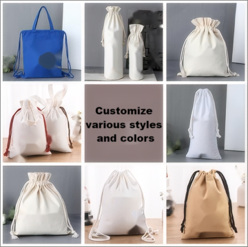 Bottle can drawstring canvas bag