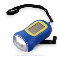 cheaper price popular 3LED solar dynamo promotional flashlight