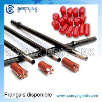 Shank Hex22*108mm Taper Drill Steel Rod for Pneumatic Rock Drill