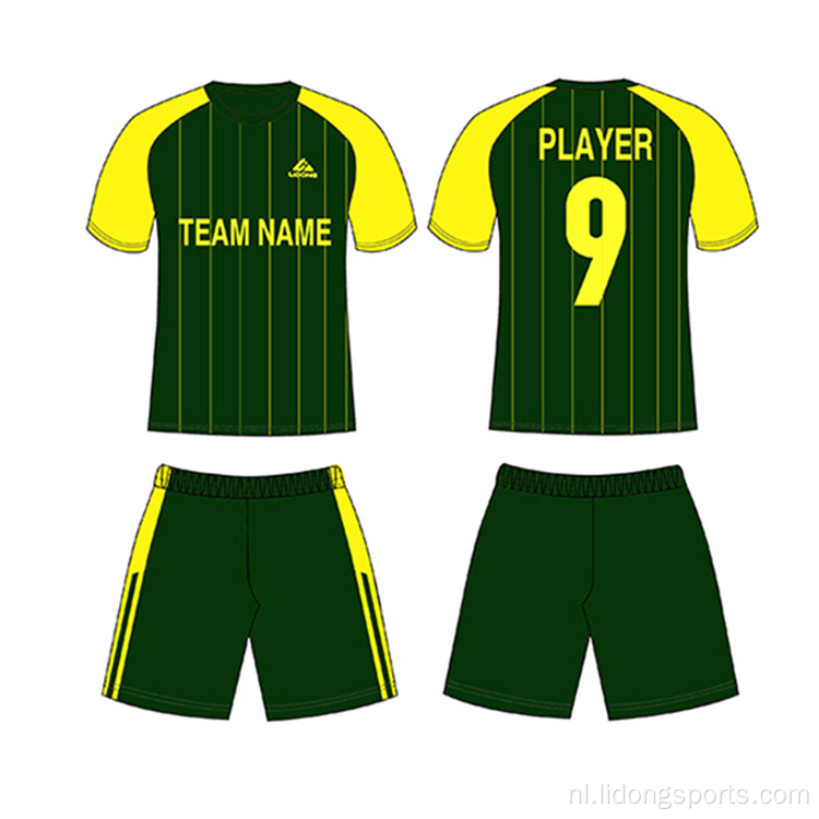 Ontwerp voetbalteam training uniformen aangepaste voetbal jerseys