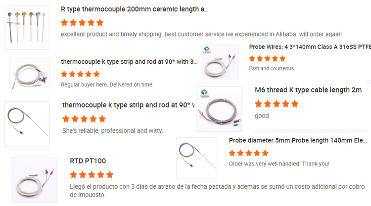 Thermowell s/b/r type high temperature sensor thermocouple with Flange