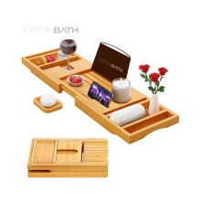 Bamboo Wood Bathtub Tray Caddy