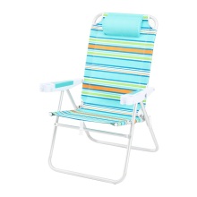 Customized Portable Aluminum Sea Backpack Folding Adjustable Recliner Beach Chair
