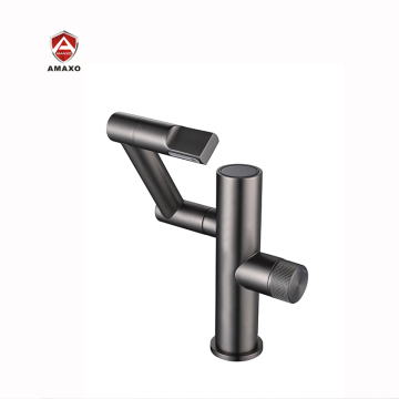 Brushed Grey SUS304 Bathroom Waterfall Faucet Mixer Taps