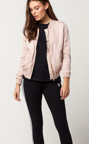 Matte Satin Womens Bomber Jacket