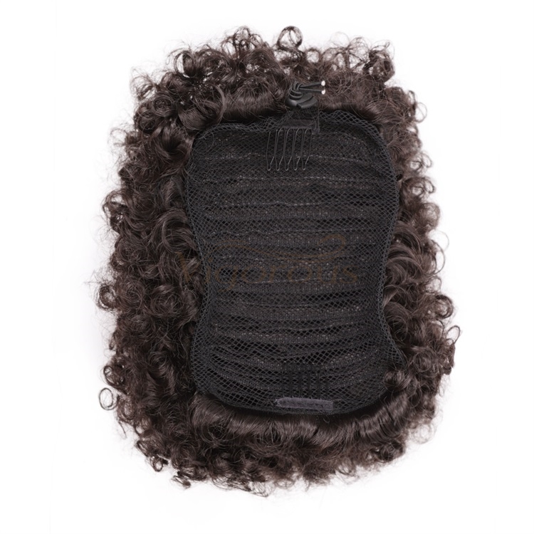Vigorous Afro Short Kinky Curly Hair Bun Synthetic Puff Drawstring Ponytail Chignon Hair For Black Women (4# Color)