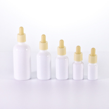 White Glass Essential Oil Bottle With Yellow Dropper