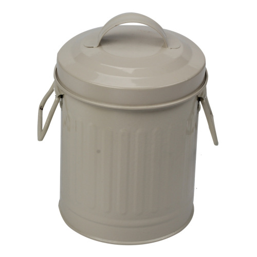 3L Matel pintura branco Waste BinSet de 2pcs