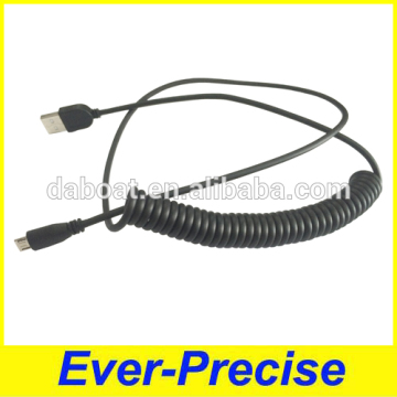 USB to Micro USB curly charging cord 20AWG