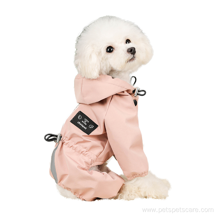 Outdoor pets dog apparel pet raincoat with hood